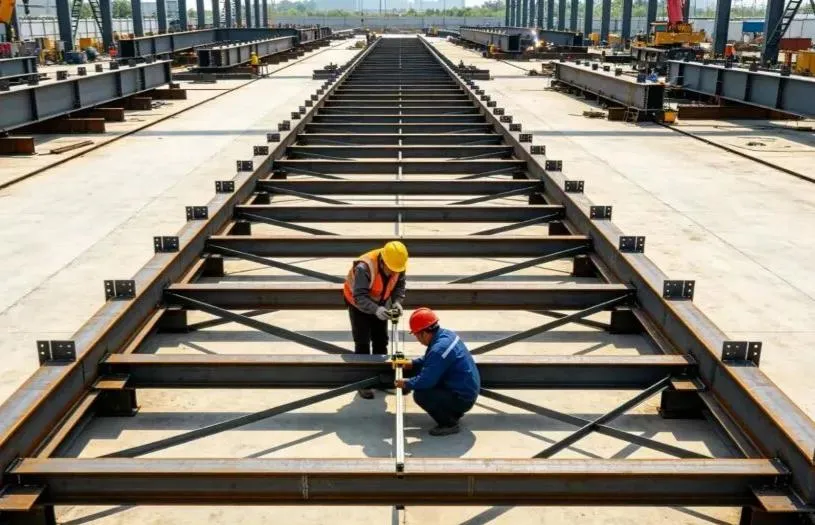 I-On-Site Steel Structure Assembly + Integral Hoisting Construction Workflow + Ukucatshangelwa Okubalulekile